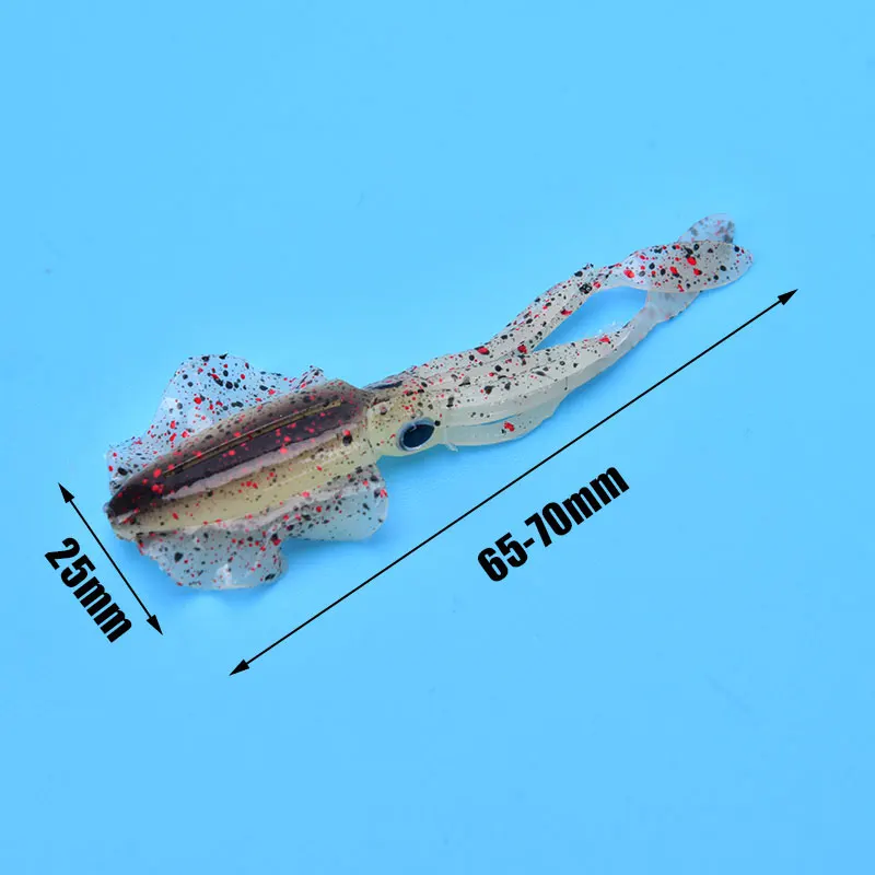 Fishing Soft Squid Lure 6cm 2g 1cps 4pcs 7g 10cm 2pcs Luminous UV Squid Jigs For Freshwater Fishing Lure Wobbler Bait Tackle