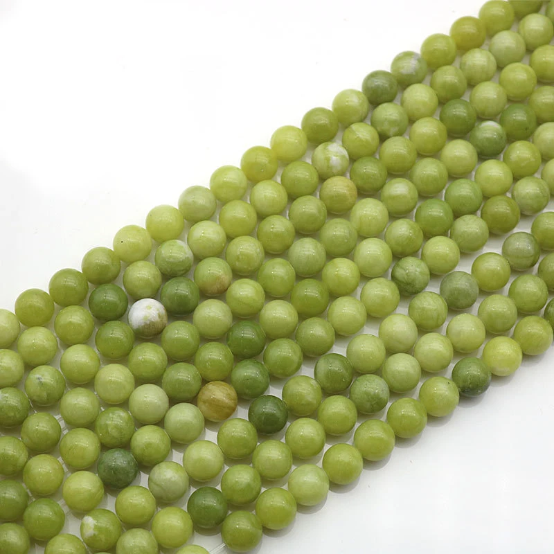 Лидер продаж круглые бусины из натурального камня горчичного цвета