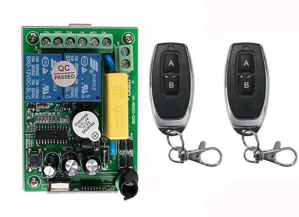 Беспроводной пульт дистанционного управления переменного тока 220 В RF 2 канала 10 А