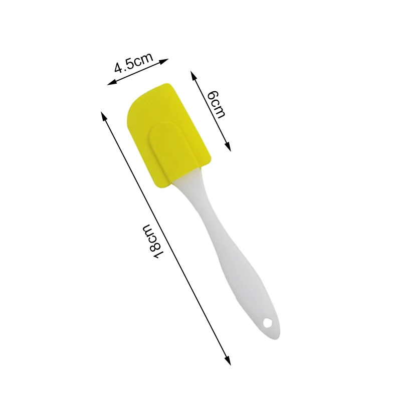 Yellow Small VOGVIGO кисти, кухонная утварь, 1 шт., Кондитерские инструменты, силиконовая лопатка, скребок для выпечки, крем, масло, ручка для торта, металлическая кулинарная лопатка для торта - Цвет: Yellow Small