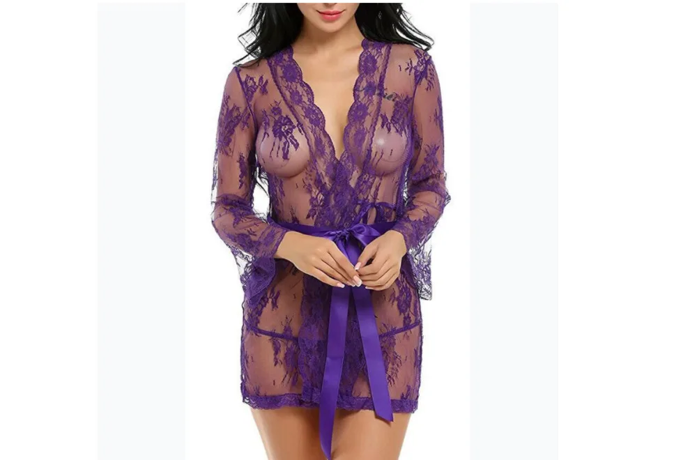 Сексуальные женские кружевные сетчатые сексуальные прозрачные пижамы