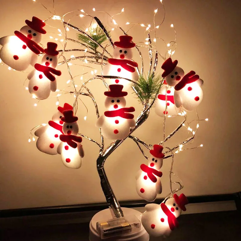 

Christmas Decoration Snowman LED String Lights Garland Christmas Tree Decorations Christmas Ornament Xmas Decoration For Home