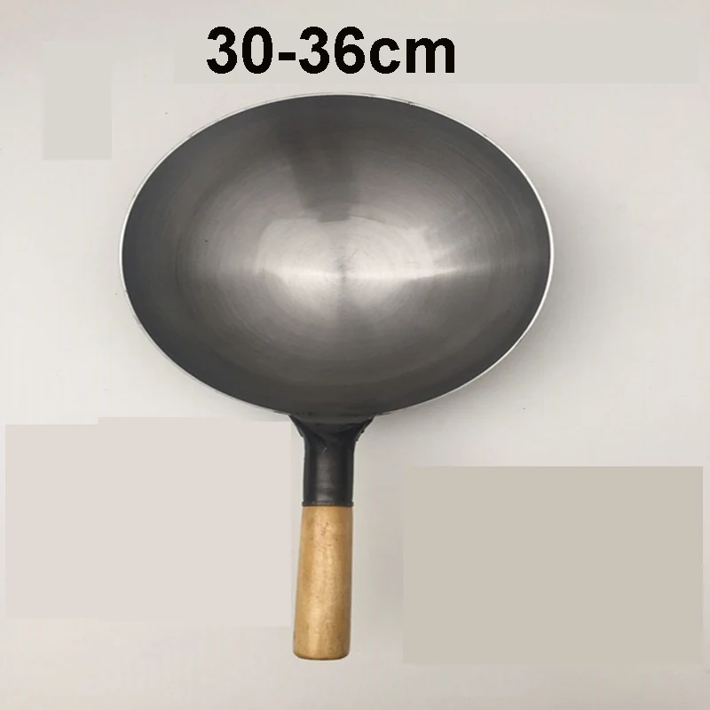 2 мм деревянная ручка из чистого железа кастрюля нержавеющей стали без покрытия