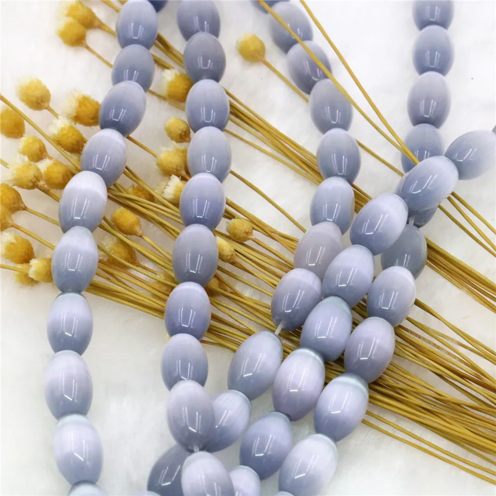 Чешский 8*12 мм Бесплатная доставка Серебристые серые опаловые рисовые кошачьи