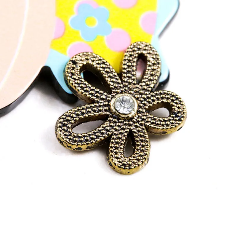 

Flower Rivets Hotfix Glass Rhinestones Diamond Spike Close-End Rivet Accessories 100Pcs Hotfix Studs Rhinestone Applique SINUAN