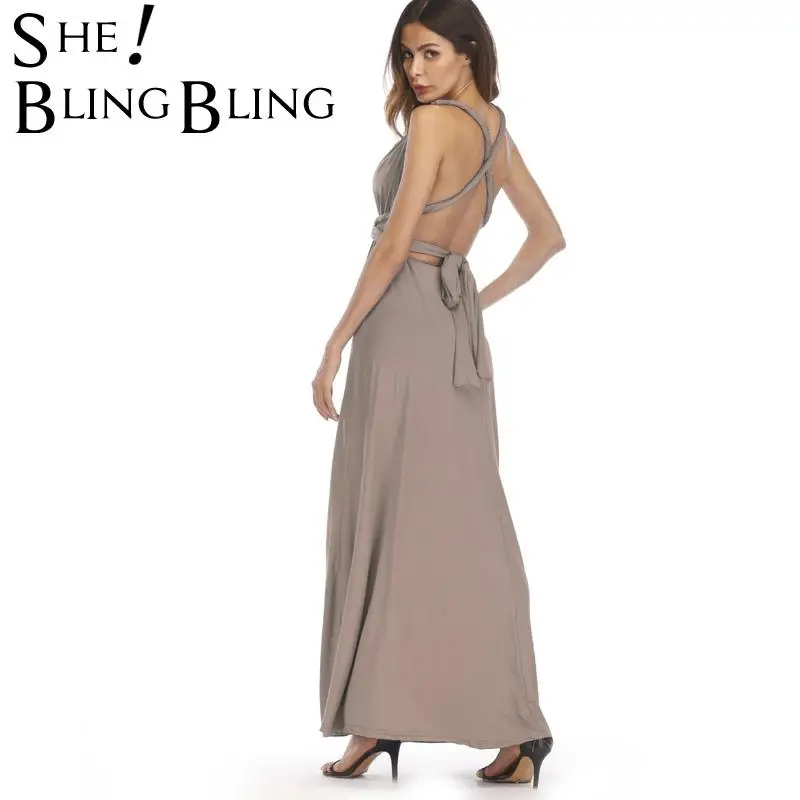 Вечернее платье макси SheBlingBling Бандажное длинное летнее модное Многонаправленное