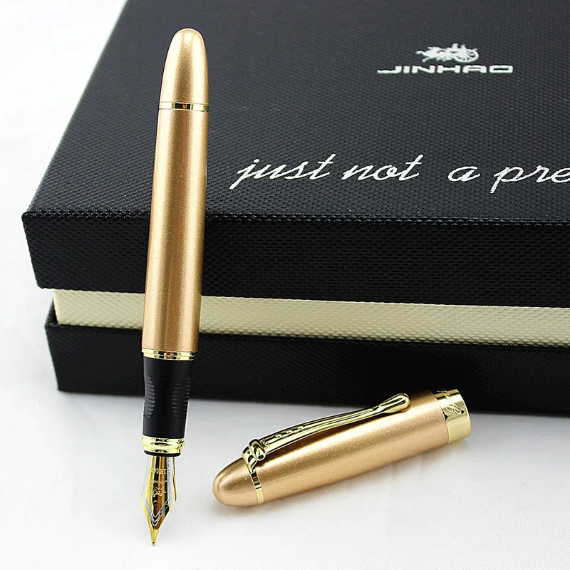 Jinhao X450 Роскошная красная с черной линией перьевая ручка высокого качества металлические чернильные ручки для офисных принадлежностей школьные принадлежности