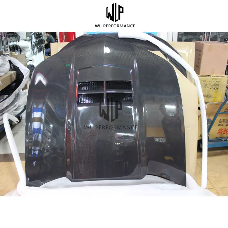 Высокое качество углеродного волокна/прозрачный FRP крышка капота двигателя для