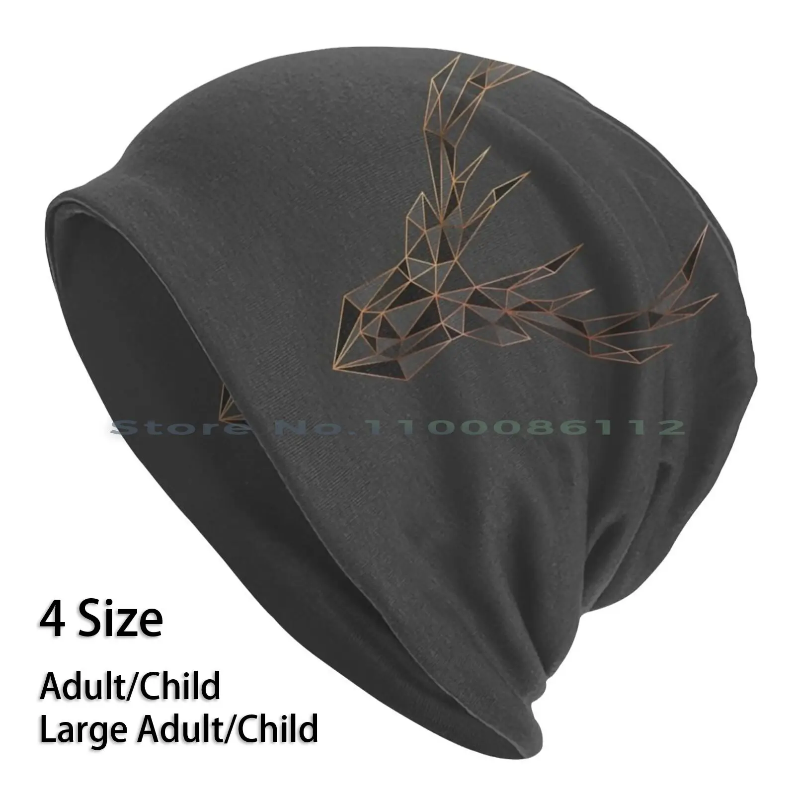 

Stagger Beanies Knit Hat Stag Deer Head Buck Antlers Kintsugi Rose Gold Copper Geometric Geometry Symmetrical Polygons Vectors