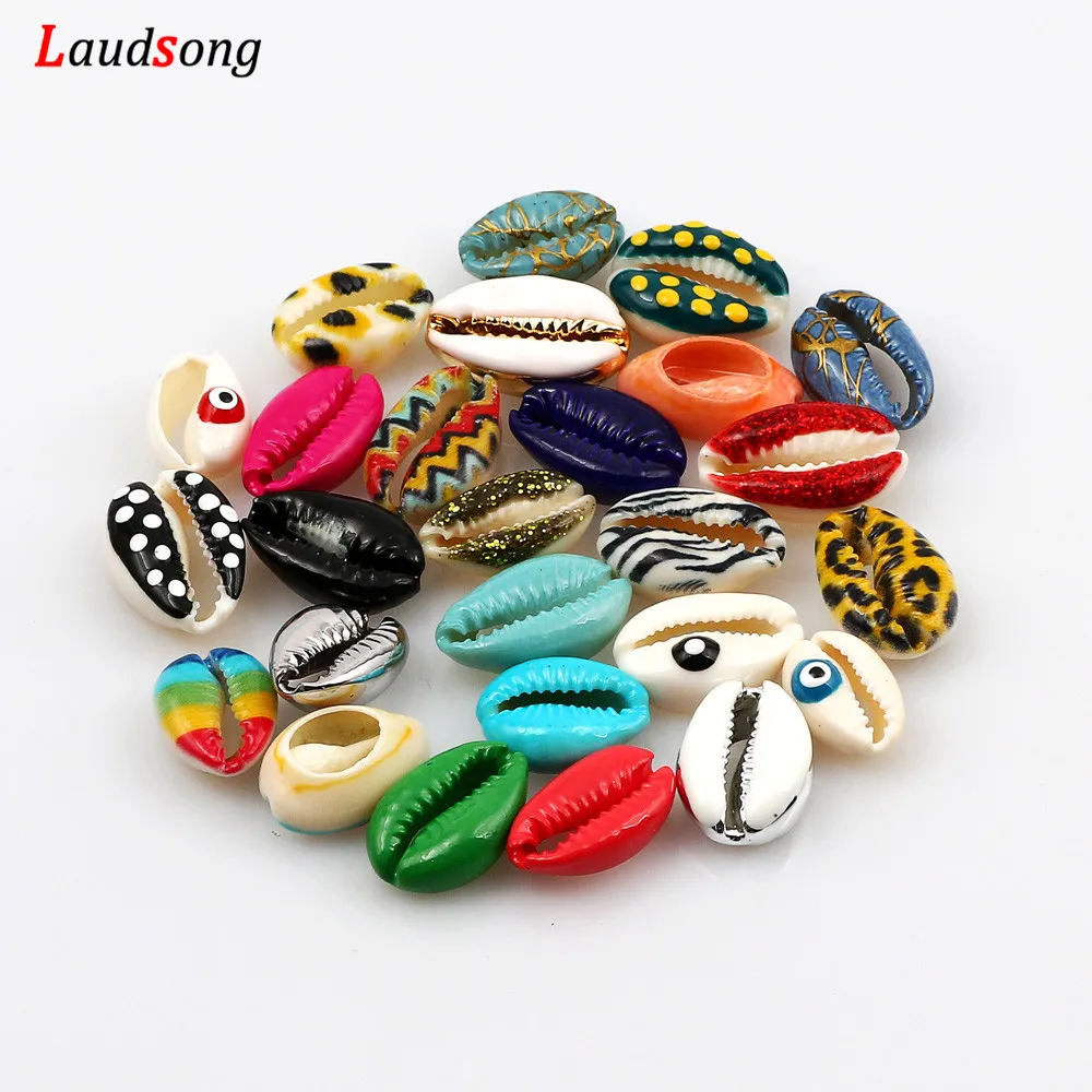 10Pcs DIY Sea Shell Cowrie Charm Beads 15-20mm Beach Seashell for Jewelry Women Shells Earrings Bracelet Necklace - купить по