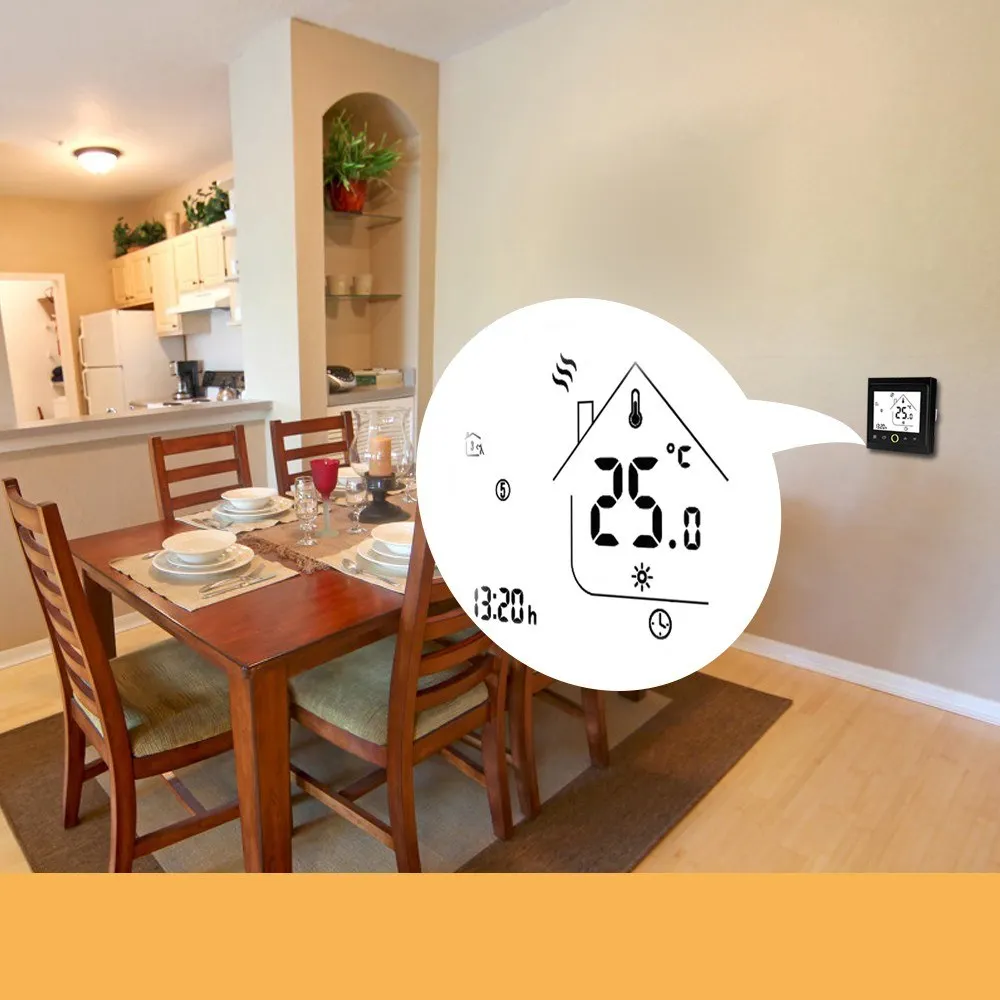 Электронный домашний программируемый термостат с ЖК-цифровым дисплеем |