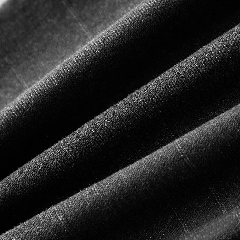 Брюки мужские Стрейчевые в клетку повседневные брендовые деловые тонкие прямые