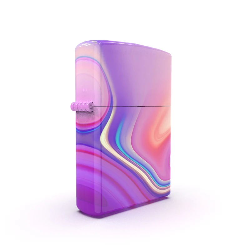 

Глянцевая печать без тиснения, печать на панели, Импрессионистский дизайн, зажигалка, произведенная в США для Zippo