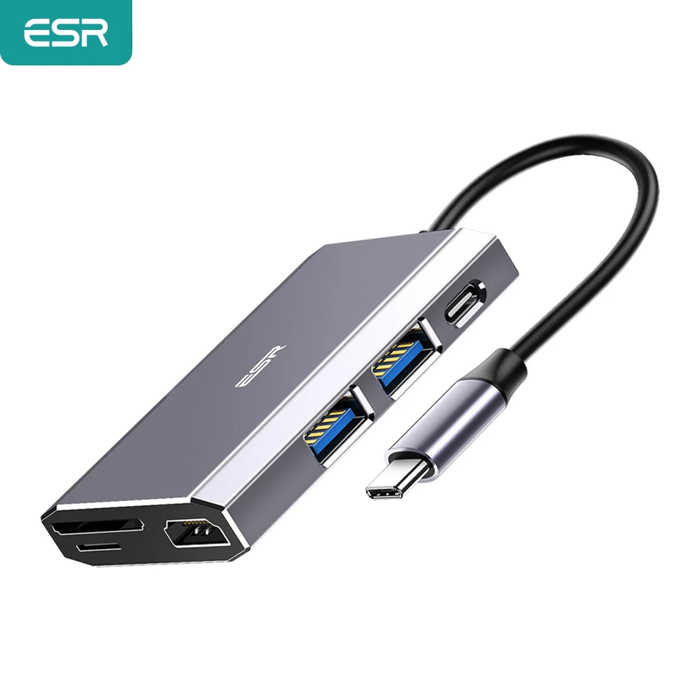 ESR 6 в 1 8 Тип USB C 3 док станция 0 Выход сплиттер адаптер быстрой Скорость передачи