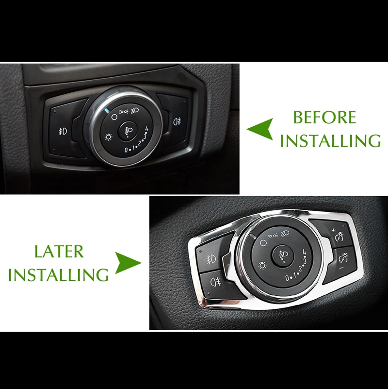 Декоративная печать фар из нержавеющей стали для Ford Focus 3 Крышка MK3/4 Mondeo Escape Explorer