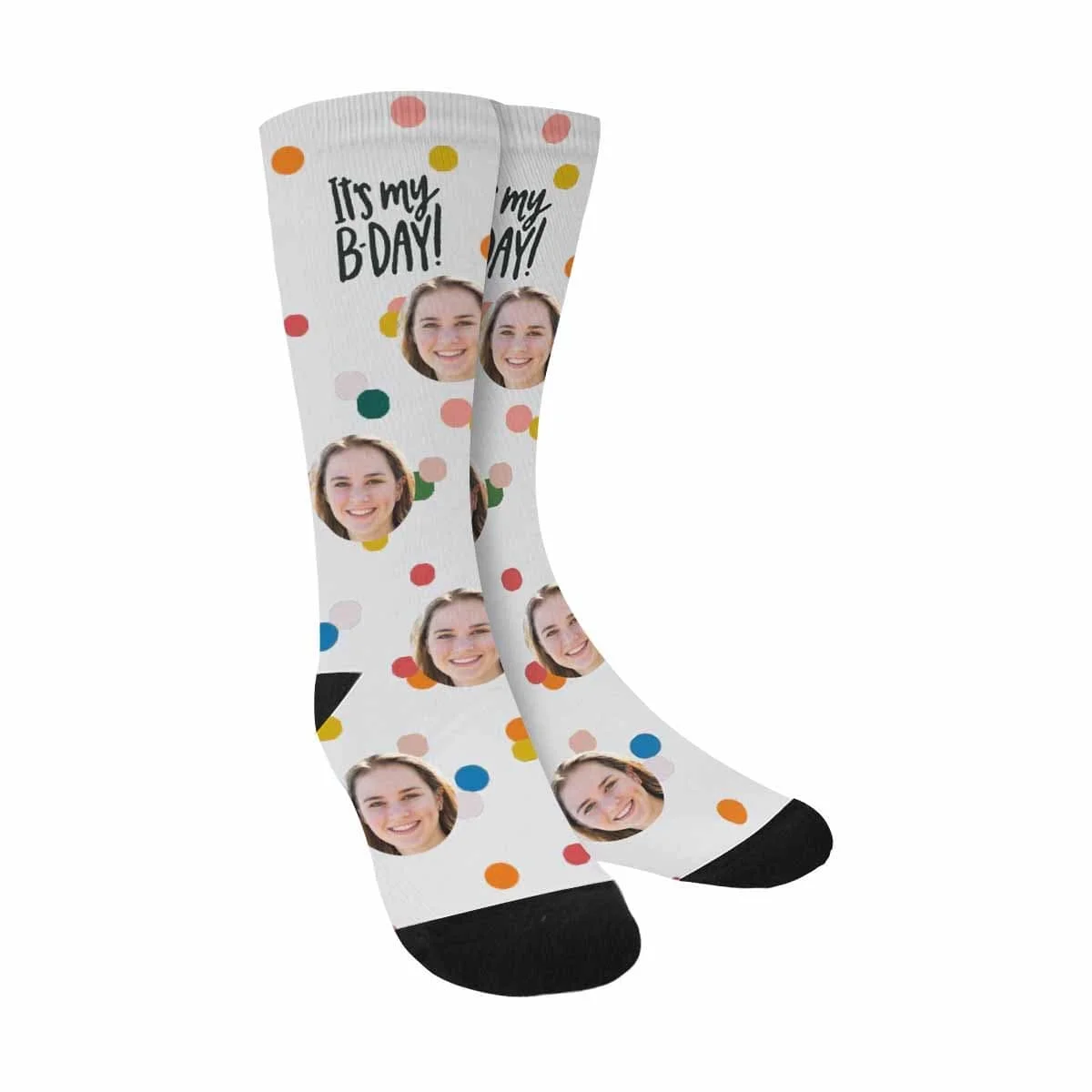 

Custom Face It's My Day Sublimated Crew Socks