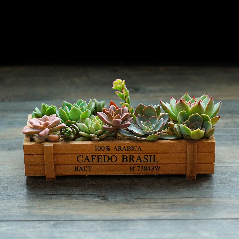Высококачественный античный деревянный контейнер сделай сам для мелочей
