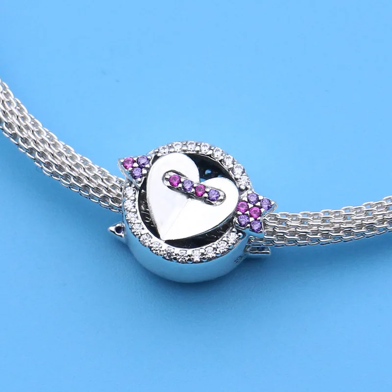 Натуральная 925 пробы серебряные браслеты с подвесками на данный момент вы