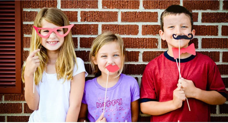 Забавное свадебное украшение реквизит для фотобудки сделай сам аксессуары очков