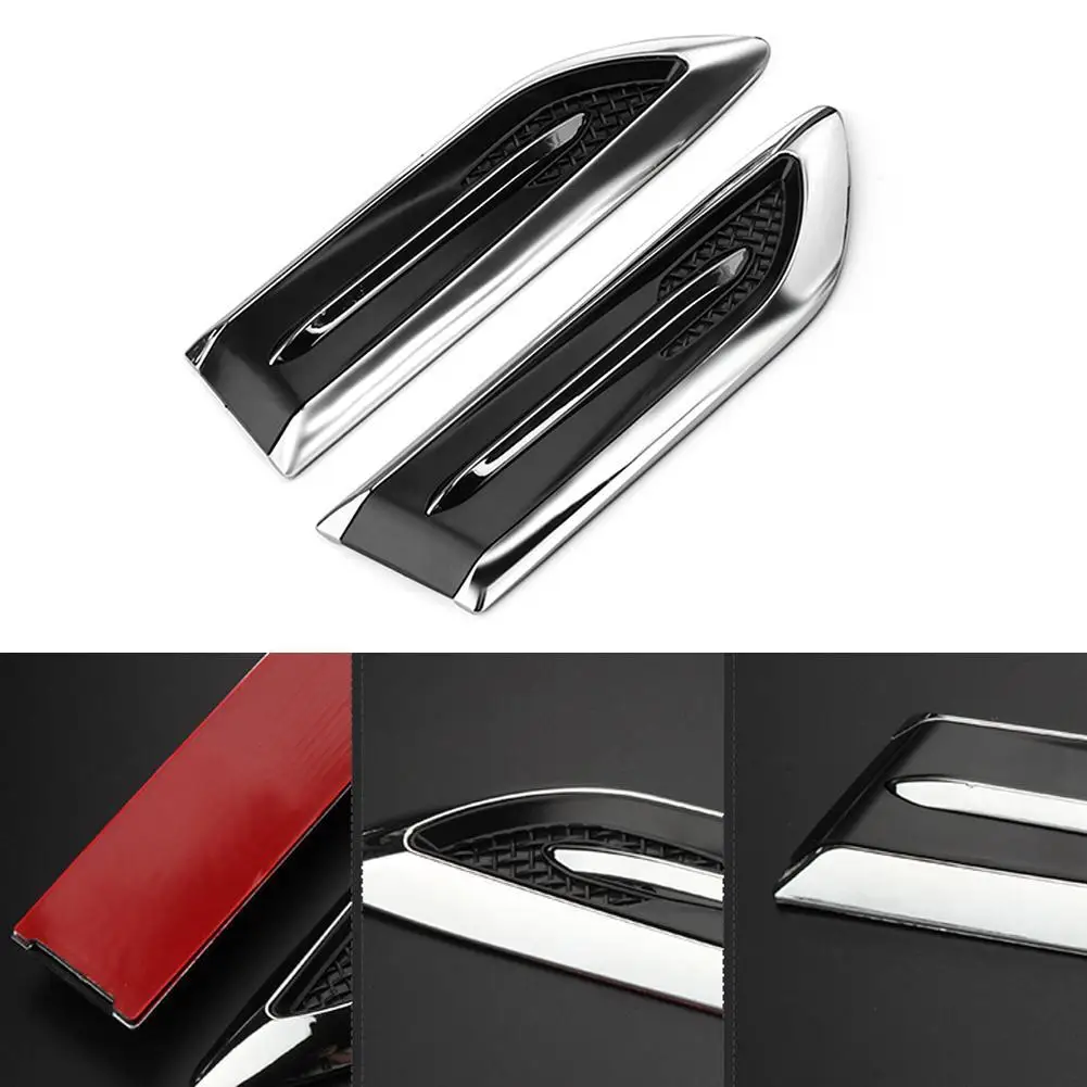 

2Pcs Shark Gills Car Auto Vehicle Car-Styling Side Air Flow Vent Decor Sticker