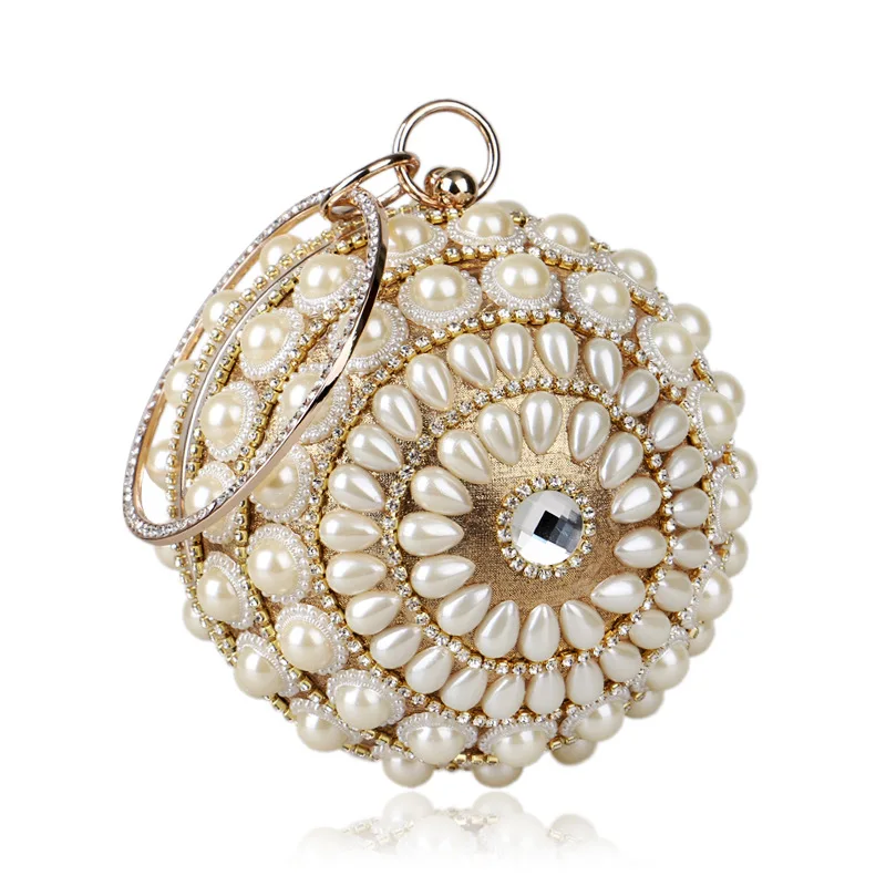 

new spherical pearl female bag ladies fashion handbag dinner party bag