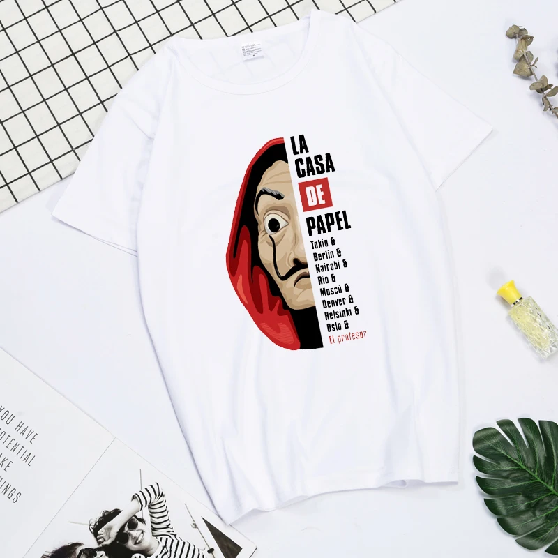 

La Casa De Papel shirt- Dali Mask Shirt, Money Heist inspired shirt, El Profesor shirt , Tokyo, Berlin, Rio, Oslo, Unisex