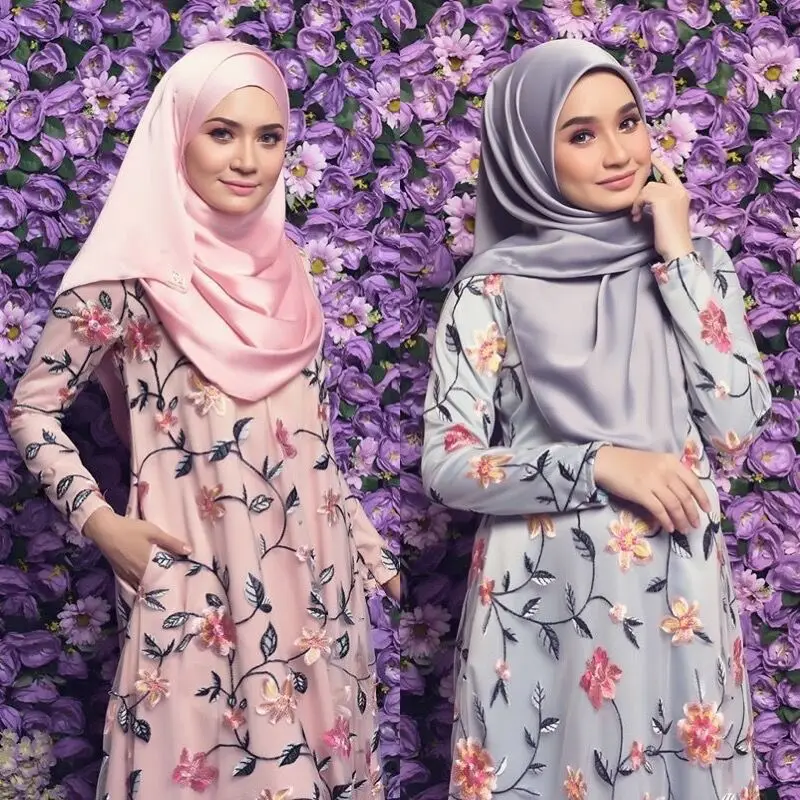 2020 летние модные стильные мусульманские женские длинные платья с длинным