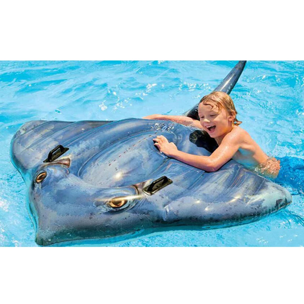 Мультяшное сиденье для плавания в форме рыбы плавающее кольцо надувной