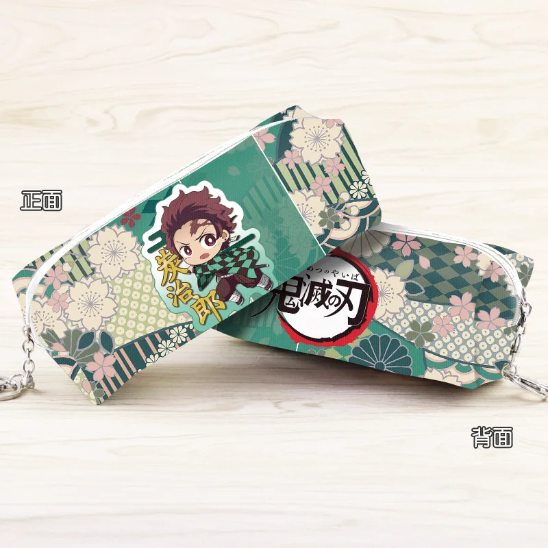 Чехол карандаш для косплея Demon Slayer на молнии с принтом косметичка Подарочная