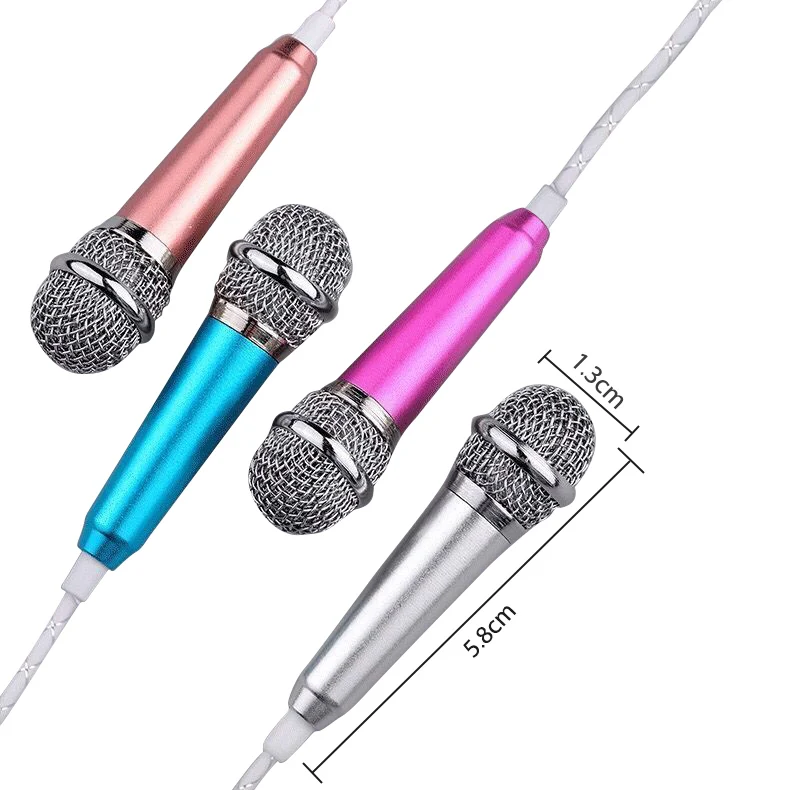 

KTV Singing 3D Surround Sound HD Fidelity Professional Mini Small Mobile 3.5mm Phone Microphone No adapter required for upgrade