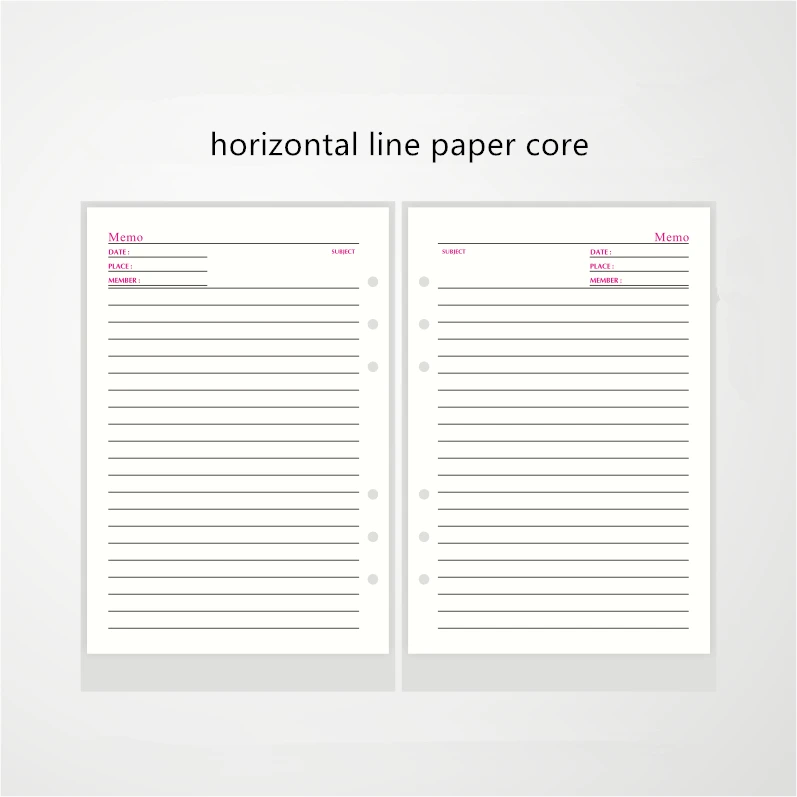 horizontal line core A5 A6 прозрачный блокнот из ПВХ с бусинами, сделай сам, Обложка для дневника, блестящий вкладыш, блокнот, блокнот, планировщик, зажим, офисные принадлежности, журнал - Цвет: horizontal line core