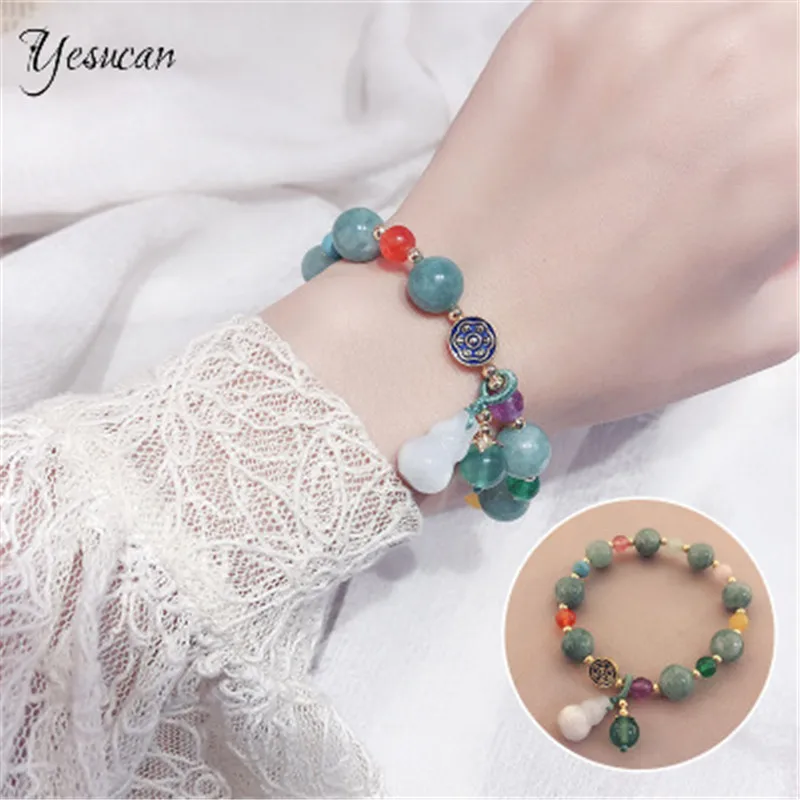 Женские браслеты с камнями на удачу из ниток браслет для йоги энергетический