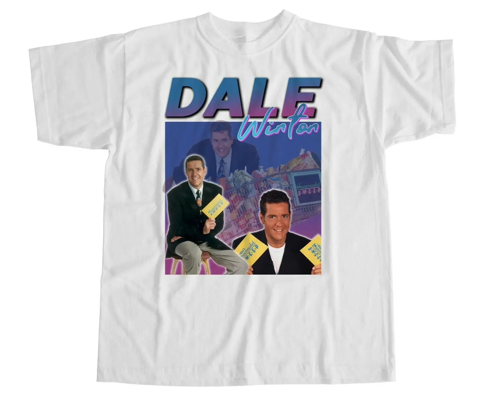 Дейл Винтон футболка винтажная забавная Homage 80s супермаркет развертки телешоу 90s |