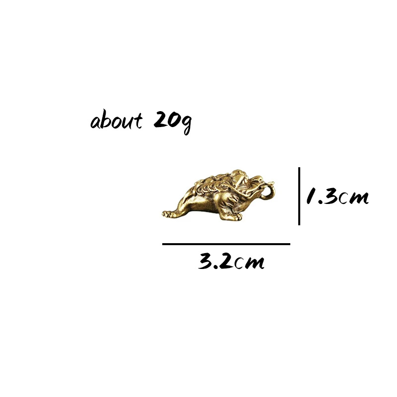 Metal Three Legs Toad Car Key Pendant Brass Keychain Accessories Small Bronze Bufo Lucky Animal Copper Key Chain Rings Hanging images - 6