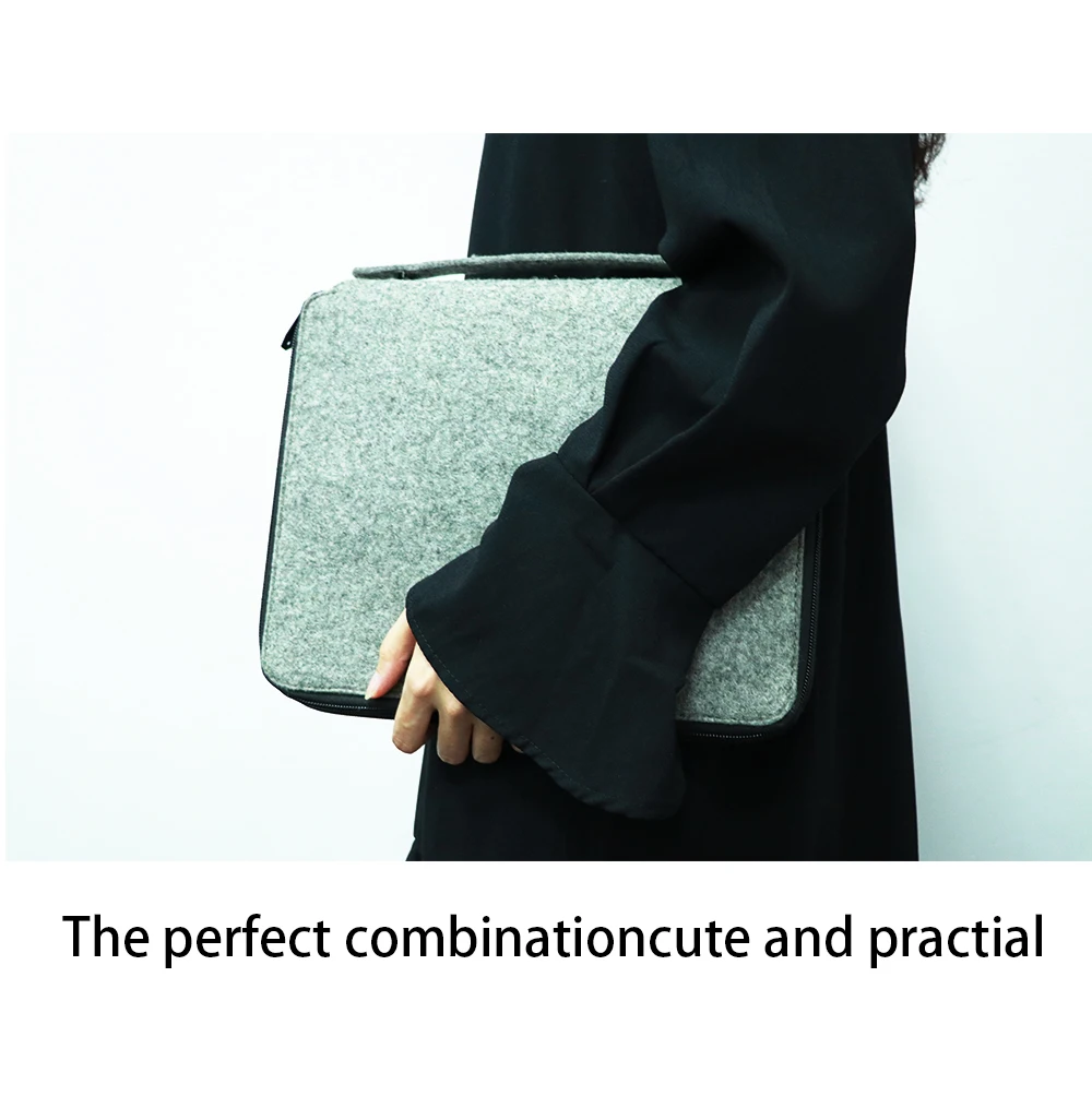 

40 Slots Felt Watch Storage Box Watchband Storage Case Strap Organizer Holder Bag Double-Layer Durable