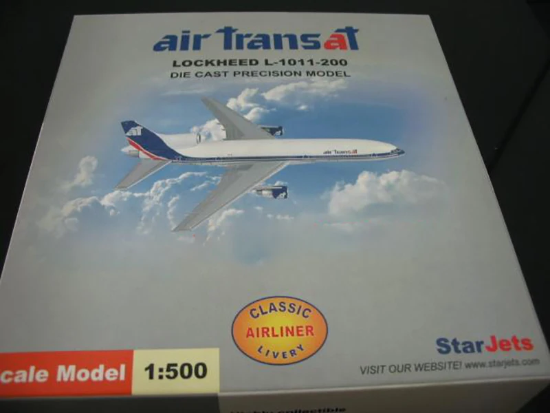 Diecast 1/500 Scale 1011-200 C-FTNC Plane Alloy Model Toy Air Transat Airlines Model Aircraft Collection Display Airplanes Show