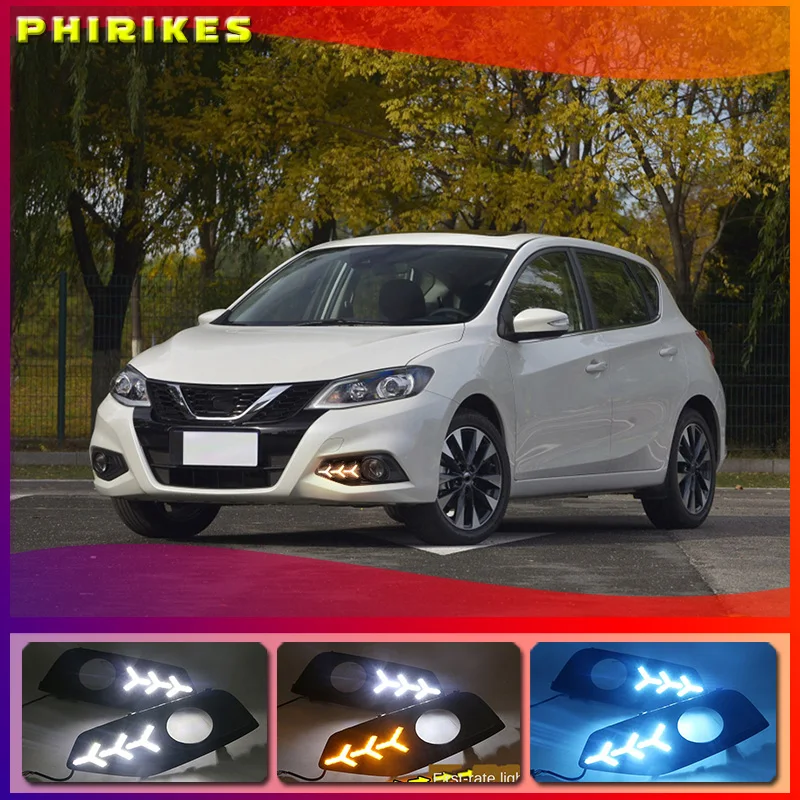 1 Пара Авто Светодиодный дневной светильник лампы DRL Противотуманные фары для Nissan