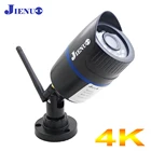 JIENUO 4K HD Беспроводная IP камера видеонаблюдения, наружная Водонепроницаемая аудио камера ночного видения IR 1080P 4MP 5MP Wifi домашняя камера