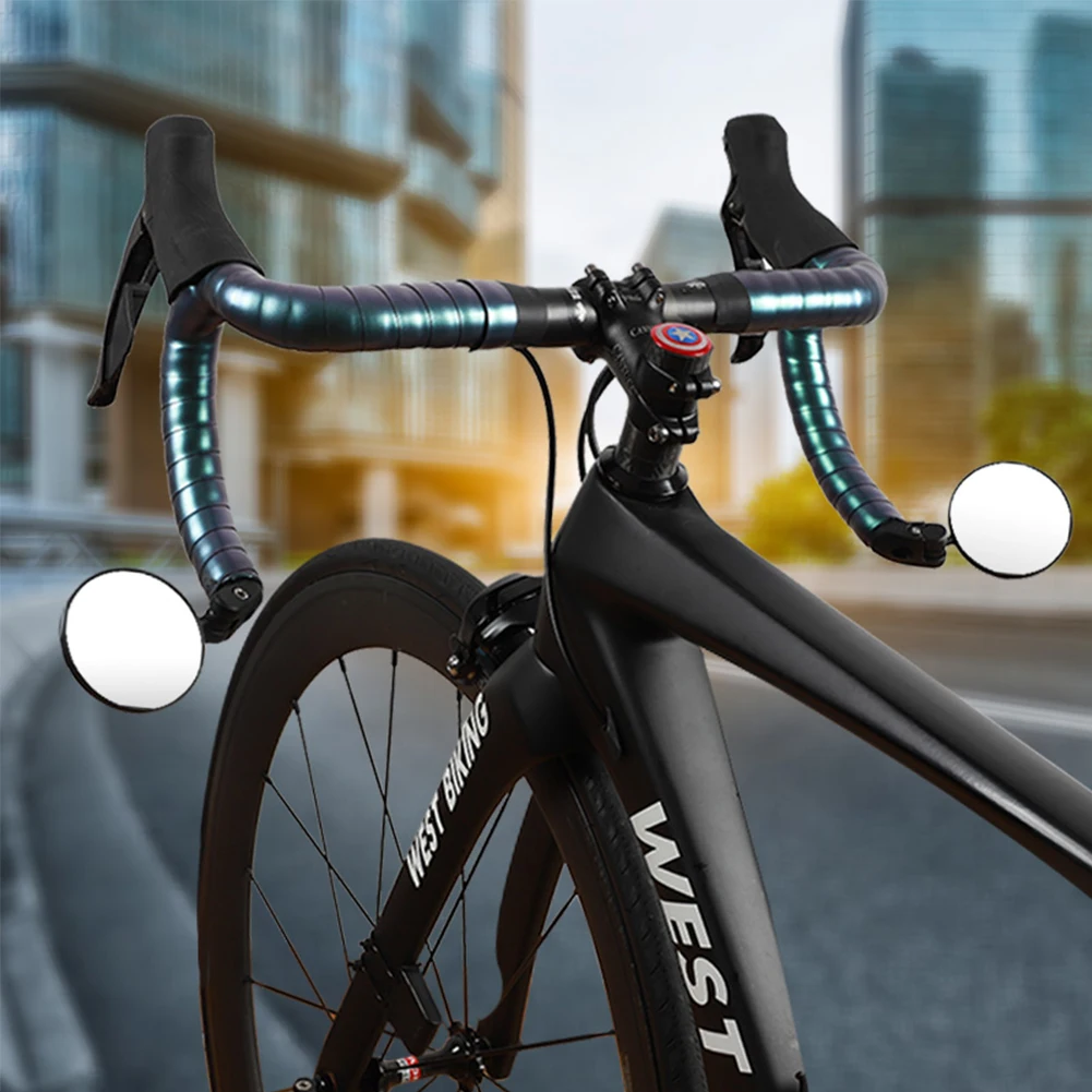 

MTB Mountain Bike Rearview Mirror Bicycle Handlebar Convex Rear View Mirror Bike Accessories Angle Adjustable Cycling Rear View