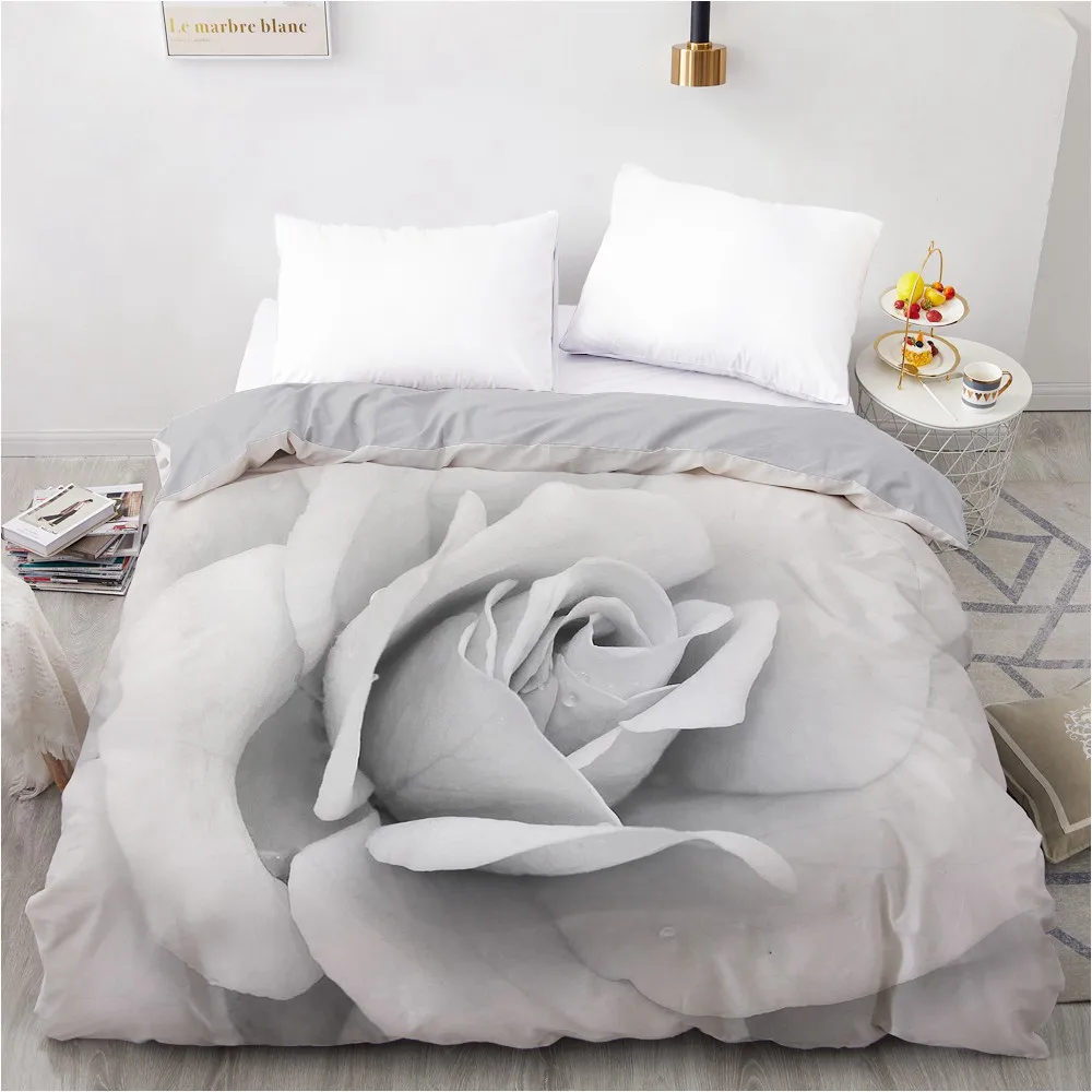 

3D Duvet Cover Custom 240x220 200x220 Comforter/Quilt/Blanket case Full Queen King Bedding For Wedding Flower Microfiber