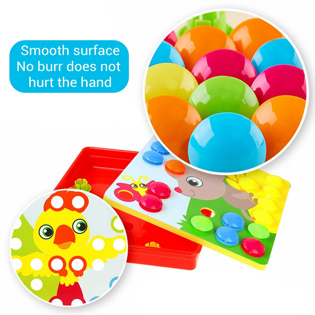 1 набор пуговиц мозаичных игрушек детский цветной Развивающий пазл обучающая