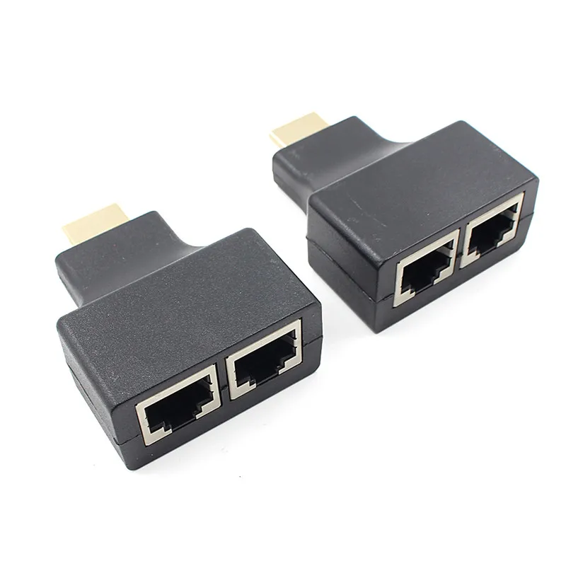 1 пара HDMI-совместимый двойной удлинитель RJ45 CAT5E CAT6 UTP LAN Ethernet ретранслятор-адаптер