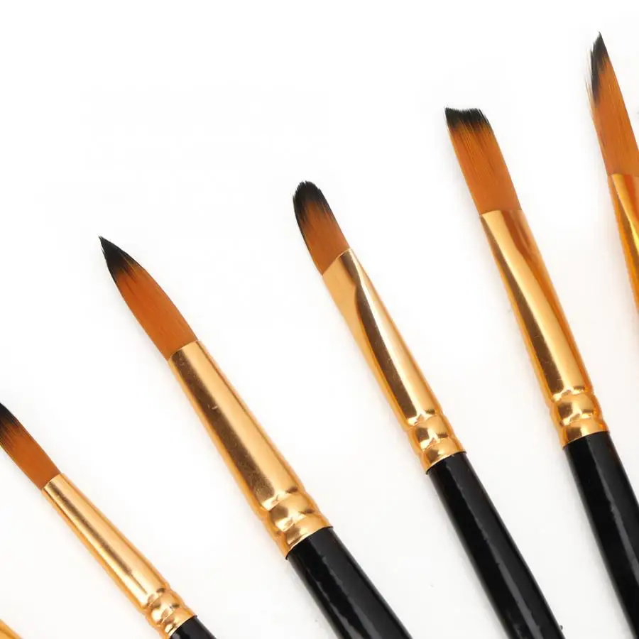 Акварельная кисть ручка водяная 12 шт. высокого качества с чёрным нейлоновым