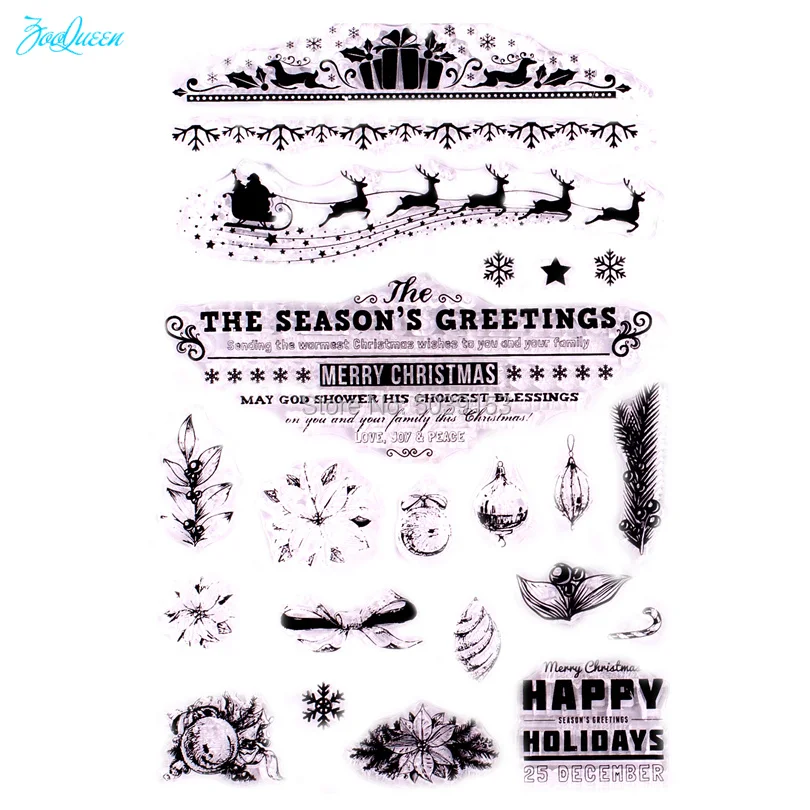 Сани баннеры прозрачные штампы для скрапбукинга/изготовления открыток/швейной