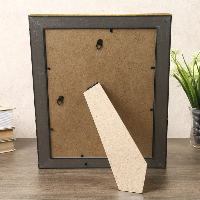 Photo frame plastic A4 &quotStrokes" gold 35x26.5 cm 4290403 Home decor Decoration Garden |