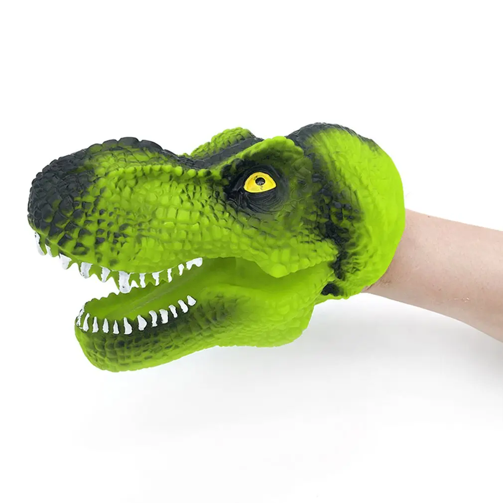 OCDAY динозавр ручная кукла мягкая виниловая Резина голова животного Novetly фигурка