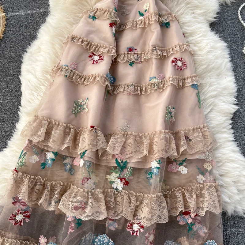 

Muti-Colo Print Spring and Summer woman dress Round Neck High Waist Casual holiday dresses for women Short Sleeves vestidos