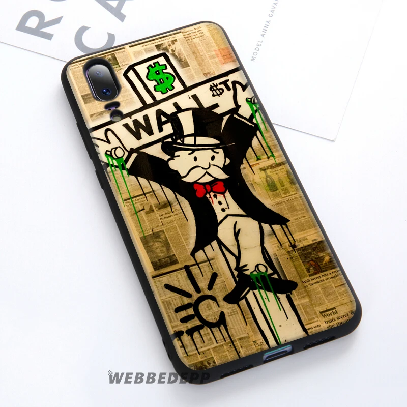 Monopoly Dollar Soft Case For Huawei P30 P20 Pro P10 P9 Lite 2017 P Smart 2019 &amp Nova 3 3i Y9 |