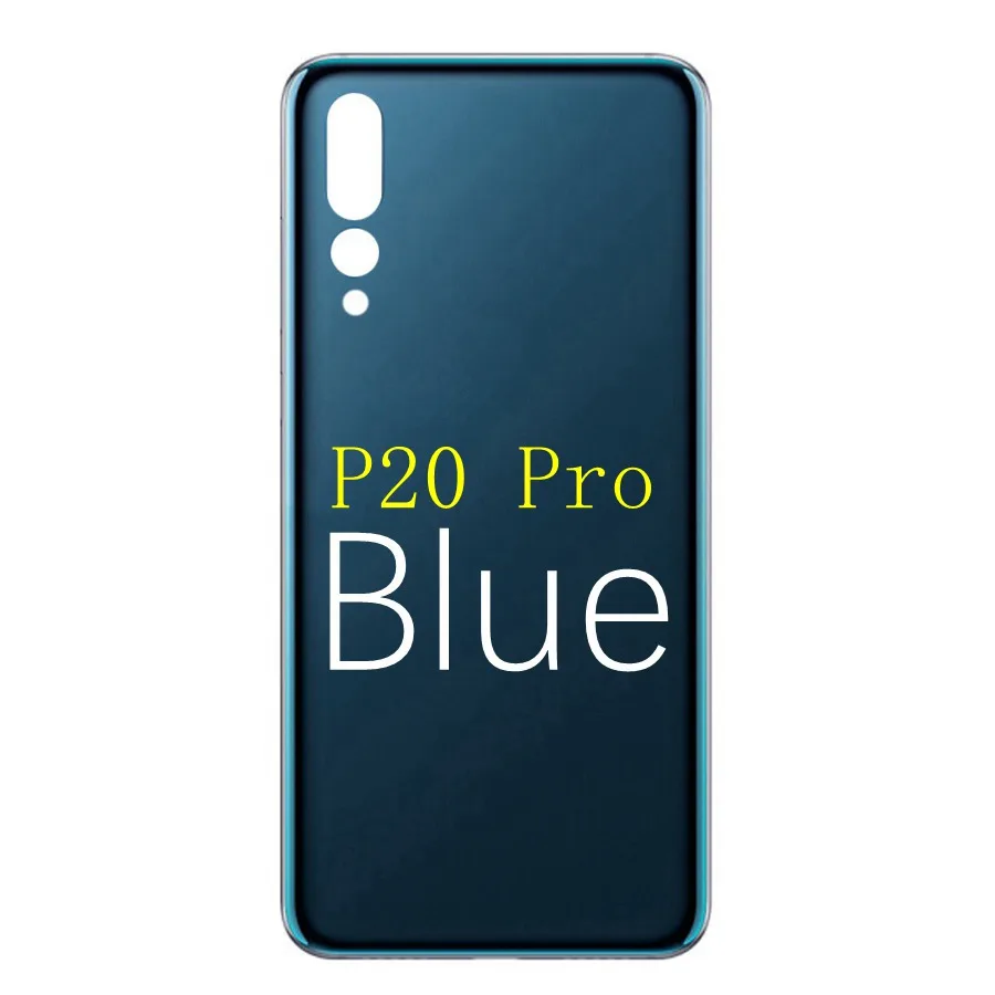 P20 Pro Blue Для huawei P20 Pro Крышка батарейного отсека задняя дверь Корпус Задняя стеклянная панель для huawei P20 Lite Крышка батарейного отсека Nova 3e Замена - Цвет: P20 Pro Blue
