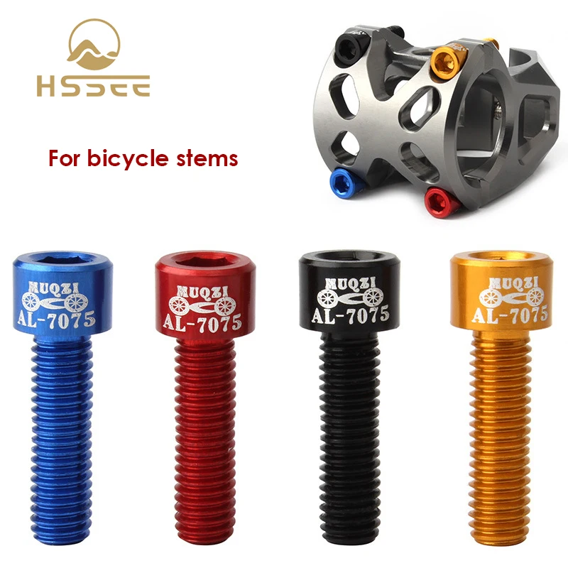 

HSSEE Official Authentic 6-piece Stem Screw High-quality 7075 Aluminum Alloy M5 * 17mm CNC MTB Screw Cycling Bicycle Accessories